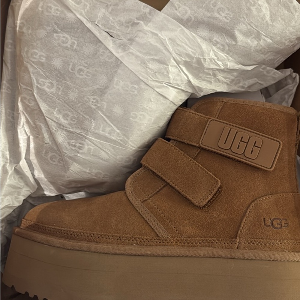UGG Tan Suede Platform Boots